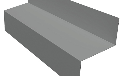 Отлив межэтажный 45 Grand Line с покрытием Satin 0,5 мм RAL 9006