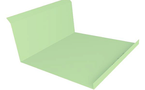 Планка нижнего примыкания 20х122х260х15 Grand Line с покрытием Полиэстер 0,45 мм RAL 6019