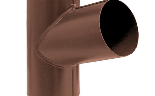 Тройник трубы Grand Line 90 мм RAL 8004