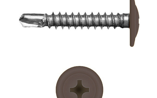 Саморез с прессшайбой по металлу 4,2x25 RAL 8017 (500 шт)