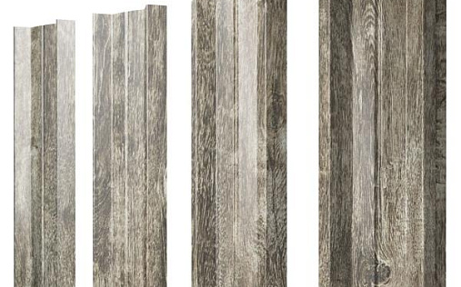 Штакетник Grand Line М-образный B с покрытием Print Elite 0,45 мм Nordic Wood TwinColor