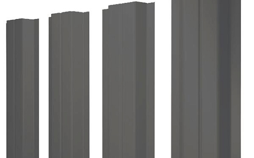 Штакетник Grand Line П-образный В с покрытием Полиэстер 0,45 мм RAL 7024