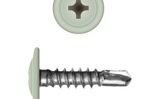 Саморез с прессшайбой по металлу 4,2x19 RAL 9018 (1000 шт)
