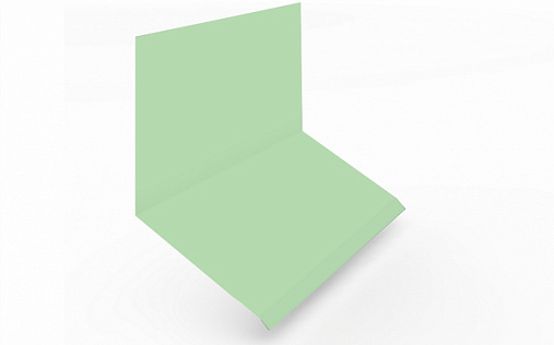 Планка верхнего примыкания к стене фальц 150x130x20 Grand Line с покрытием Полиэстер 0,45 мм RAL 6019