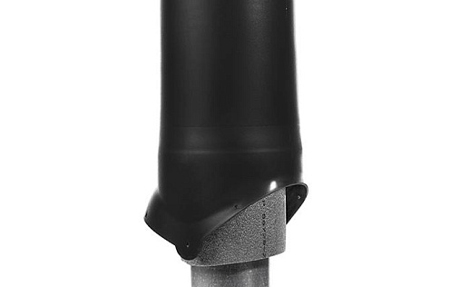 Вентиляционный выход Krovent Pipe-VT 125is диаметром 125/ИЗ/500 мм Чёрный