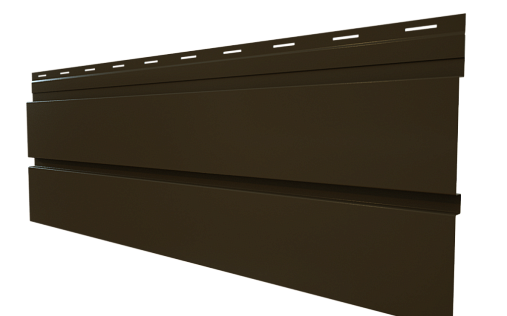 Металлический сайдинг Grand Line Квадро брус RR 32 с покрытием PurLite Мatt 0.5 мм