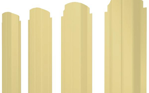 Штакетник фигурный Grand Line П-образный B с покрытием Полиэстер 0,45 мм RAL 1015