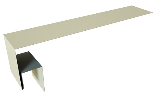 Планка околооконная сложная 200x50x12 (j-фаска) Grand Line с покрытием Satin 0,5 мм RAL 1015