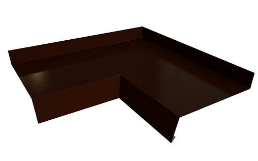 Угол отлива 150 внутренний Grand Line с покрытием Velur X 0,5 мм RAL 8017