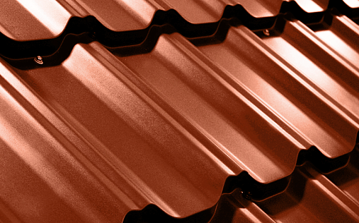 Металлочерепица Квинта Плюс RAL 8004 с покрытием Satin 0.5 мм