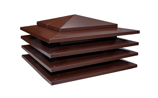 Дымник на трубу ёлка 1380x670 мм RR 32 с покрытием GreenCoat Pural Matt 0.5 мм