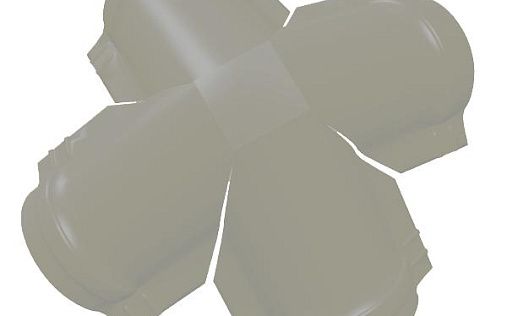Четверник полукруглого конька Grand Line с покрытием Satin 0,5 мм RAL 9006