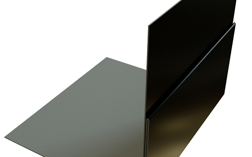 Планка приёмная оконная Grand Line с покрытием Satin 0,5 мм RAL 9005