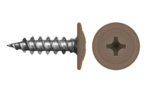 Саморез с прессшайбой по дереву 4,2x16 RAL 8024 (1000 шт)