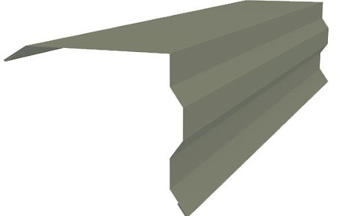 Торцевая фигурная планка 100x85 Grand Line с покрытием Полиэстер 0,45 мм RAL 7005