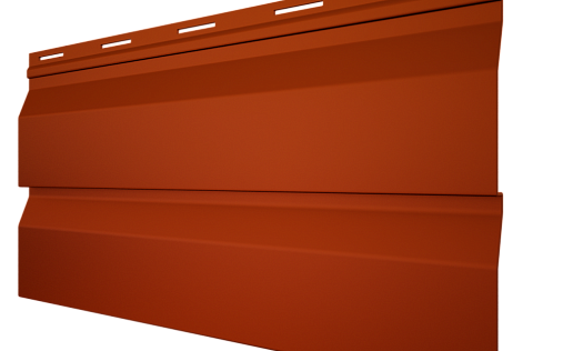 Металлический сайдинг Металл Профиль Корабельная доска RAL 8004 с покрытием VikingMP E 0.5 мм