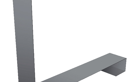 Планка нижнего примыкания к трубе для Кликфальц Pro Grand Line с покрытием Satin 0,5 мм RAL 7016