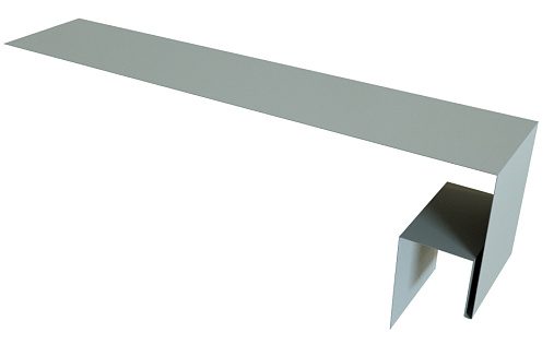 Планка околооконная сложная (Блок-хаус, Экобрус) 200x50x25 Grand Line с покрытием Satin 0,5 мм RAL 9006