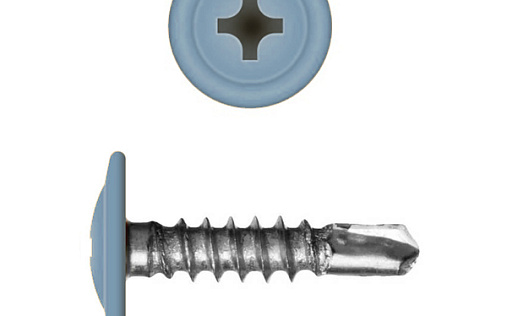 Саморез с прессшайбой по металлу 4,2x19 RAL 5024 (200 шт)