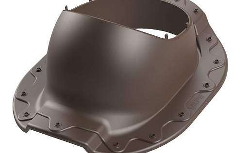 Проходной элемент Vilpe Aalto 2K Шоколадный для металлочерепицы с профилем Adamante