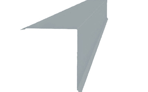 Планка конька односкатной кровли 160x160 Grand Line с покрытием Полиэстер 0,45 мм RAL 7004