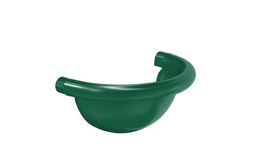 Полукруглая заглушка желоба Aquasystem Премиум 125 мм, Pural, RAL 6005