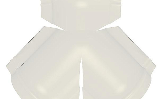 Тройник Y полукруглого конька Grand Line с покрытием Полиэстер 0,45 мм RAL 9003