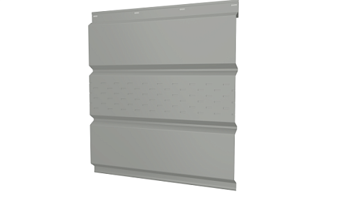 Металлический софит с центральной перфорацией Grand Line с покрытием Полиэстер 0,45 мм RAL 7004