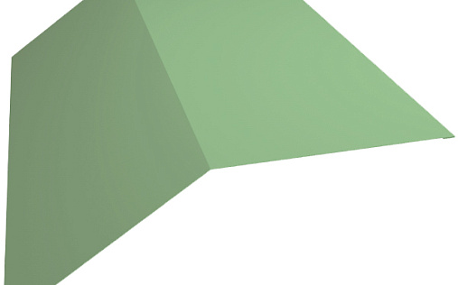 Планка плоского конька 115x30x115 Grand Line с покрытием Полиэстер 0,45 мм RAL 6019