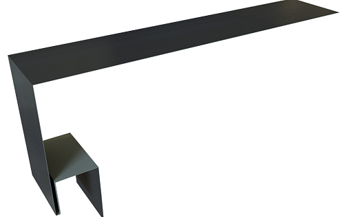 Планка околооконная сложная 200x75x18 (j-фаска) Grand Line с покрытием Satin 0,5 мм RAL 7024