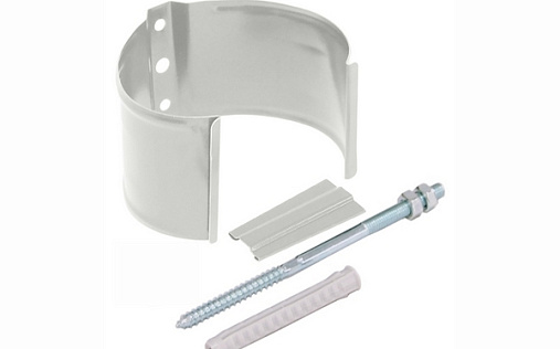 Хомут трубы металлический на кирпич ПВХ Grand Line Классика 120 мм