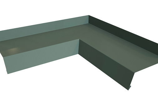 Угол отлива 100 внутренний Grand Line с покрытием Полиэстер 0,45 мм RAL 7005