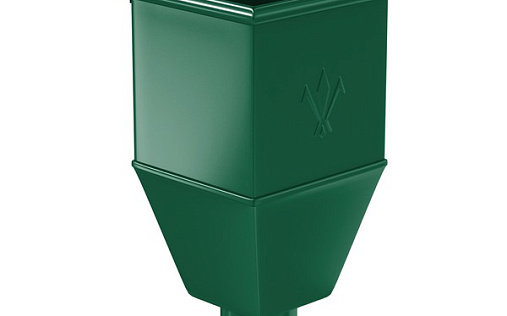 Водосборная воронка удлиненная Aquasystem Премиум 125/90 мм, Pural, RAL 6005