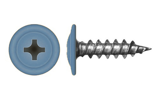 Саморез с прессшайбой по дереву 4,2x19 RAL 5015 (200 шт)