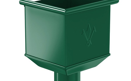 Водосборная воронка квадратная Aquasystem Премиум 150/100 мм, Pural, RAL 6005