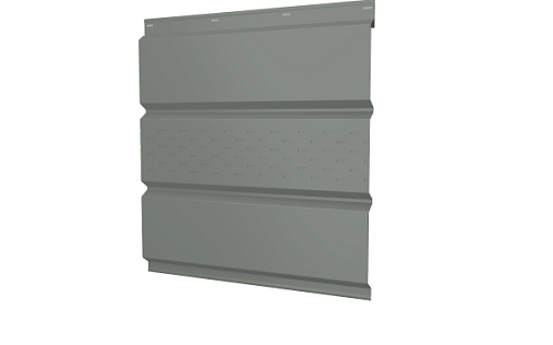 Металлический софит с центральной перфорацией Grand Line с покрытием Полиэстер 0,45 мм RAL 7005