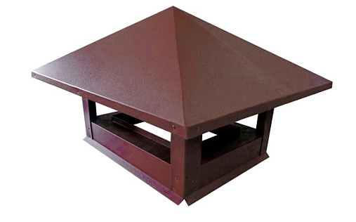 Дымник на трубу 520x390 мм RAL 8004 с покрытием Полиэстер 0.45 мм