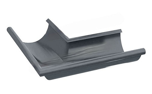 Внешний угол желоба 90 градусов Металл Профиль GS Lite 125 мм RAL 7024