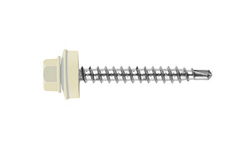 Кровельный саморез по дереву Daxmer 4,8x50 RAL 9016 (150 шт) сверло №1