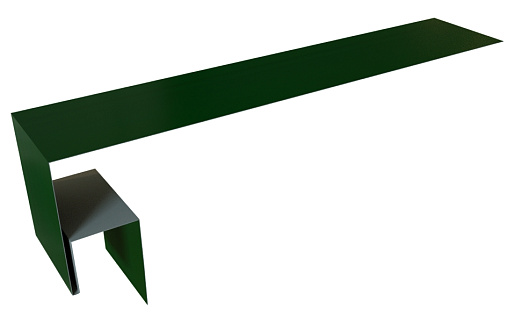 Планка околооконная сложная 200x50x18 (j-фаска) Grand Line с покрытием Satin 0,5 мм RAL 6005