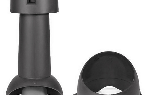 Комплект выхода канализации Krovent Wave110is диаметром 100/ИЗ/450 мм Серый