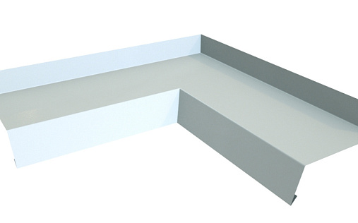 Угол отлива 100 внутренний Grand Line с покрытием Полиэстер 0,45 мм RAL 9003