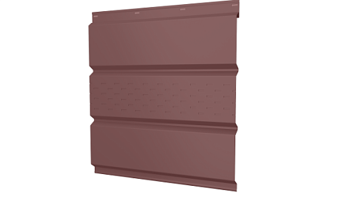 Металлический софит с центральной перфорацией Grand Line с покрытием Полиэстер 0,45 мм RAL 3009