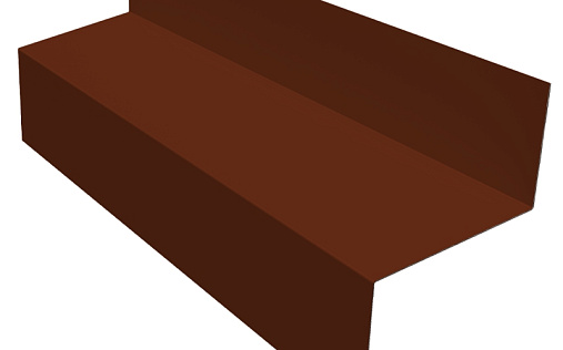 Отлив межэтажный 45 Grand Line с покрытием Satin 0,5 мм RAL 3009