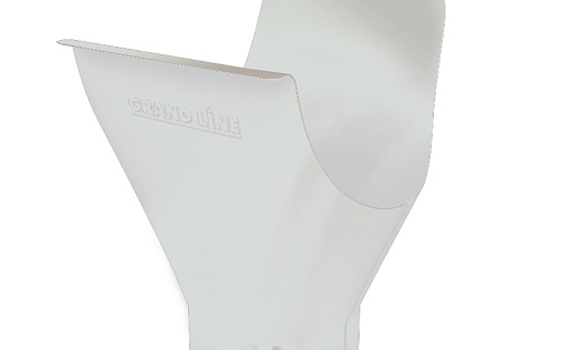 Воронка желоба Grand Line 125/90 мм RAL 9003