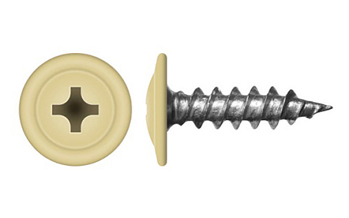 Саморез с прессшайбой по дереву 4,2x19 RAL 1014 (200 шт)