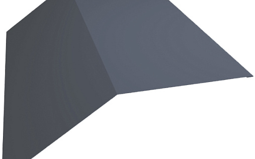 Планка плоского конька 115x30x115 Grand Line с покрытием Полиэстер 0,7 мм RAL 7024