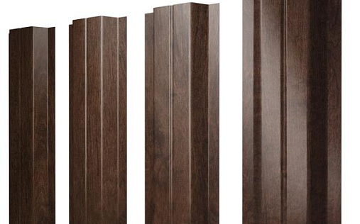 Штакетник Grand Line П-образный В с покрытием Print Premium 0,45 мм Antique Wood