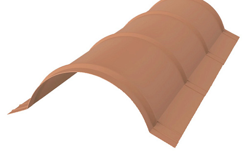 Планка полукруглого конька Grand Line с покрытием Полиэстер 0,45 мм RAL 2004