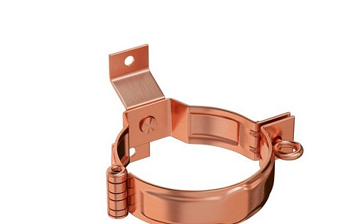 Кронштейн трубы под метиз с комплектом крепления на дерево медный Aquasystem Элит 90 мм
